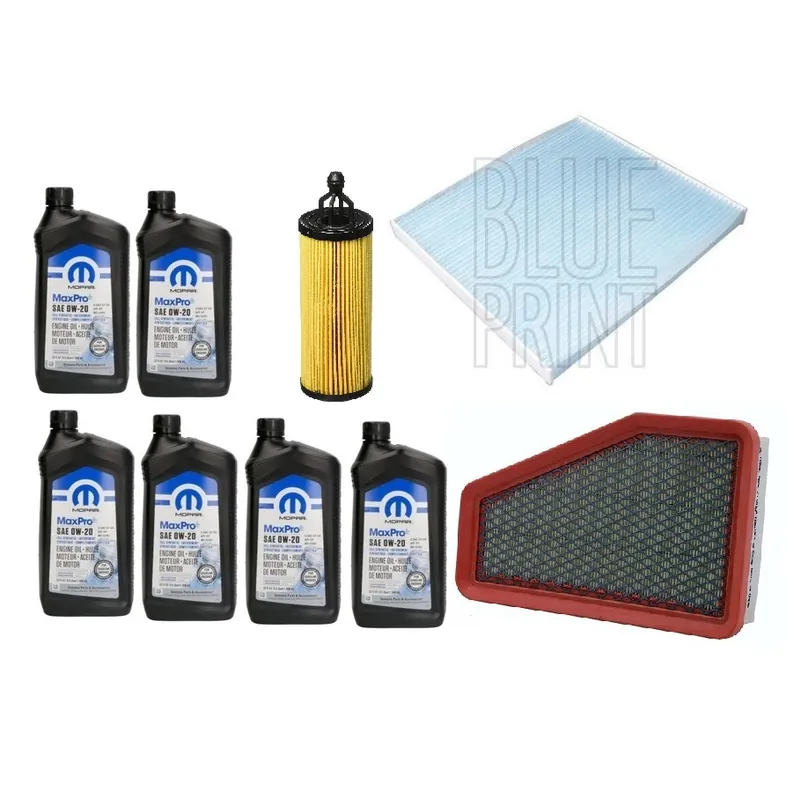 Bezpieczna płatność Mopar 0W20 6qt + Filtry Jeep Cherokee Kl 3.2l 2019-