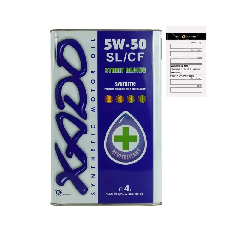 Xado Atomic Oil 5W50 Sl/Cf 4l Autentyczny