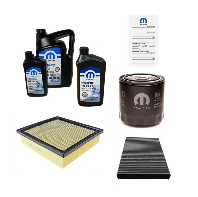 Zestaw Serwisowy Mopar 5W20 7l + Filtry Jeep Grand Cherokee wk2 5.7l Bezpieczna płatność
