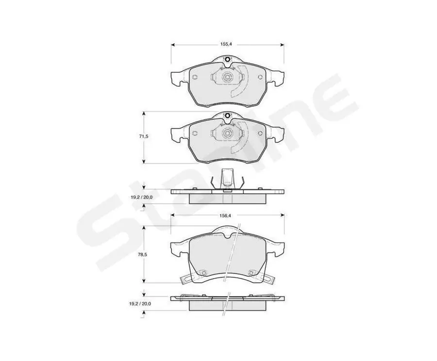 Wysoka jakość Klocki Hamulcowe Przód Starline Bd s081 Opel