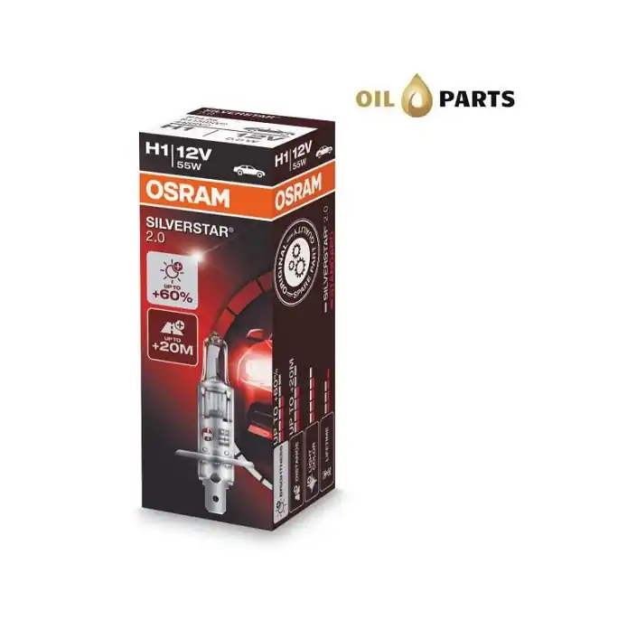 Wysoka jakość ŻARÓWKA OSRAM H1 SILVERSTAR +60% karton 1szt.