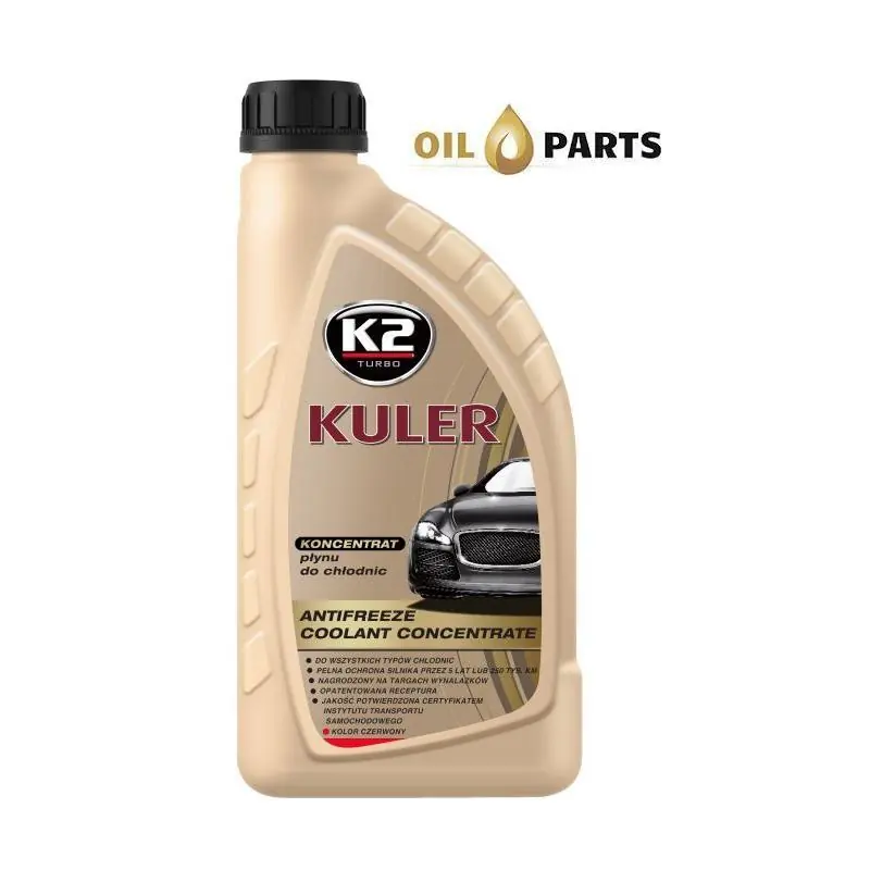 Zwrot pieniędzy Płyn Do Chłodnic k2 Kuler Koncentrat 1:1 Czerwony Long Life 1l