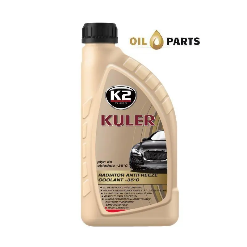 Nowość Płyn Do Chłodnic k2 Kuler -35c Czerwony Long Life 1l