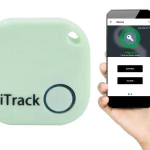 iTrack1 lokalizator kluczy portfela Bluetooth GPS miętowy Niska cena