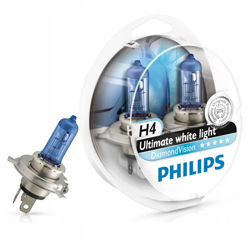 Autentyczny PHILIPS H4 DIAMOND VISION 5000k XENON EFFECT