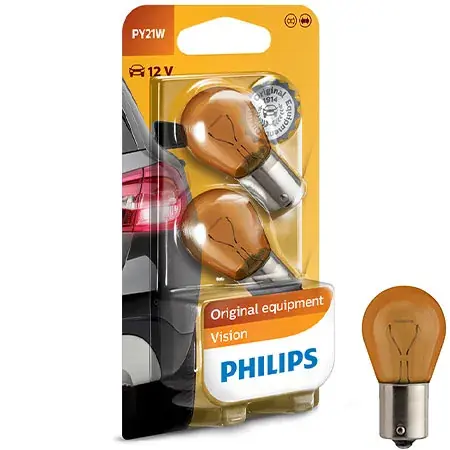Darmowa dostawa Philips Żarówki PY21W Vision +30% więcej światła