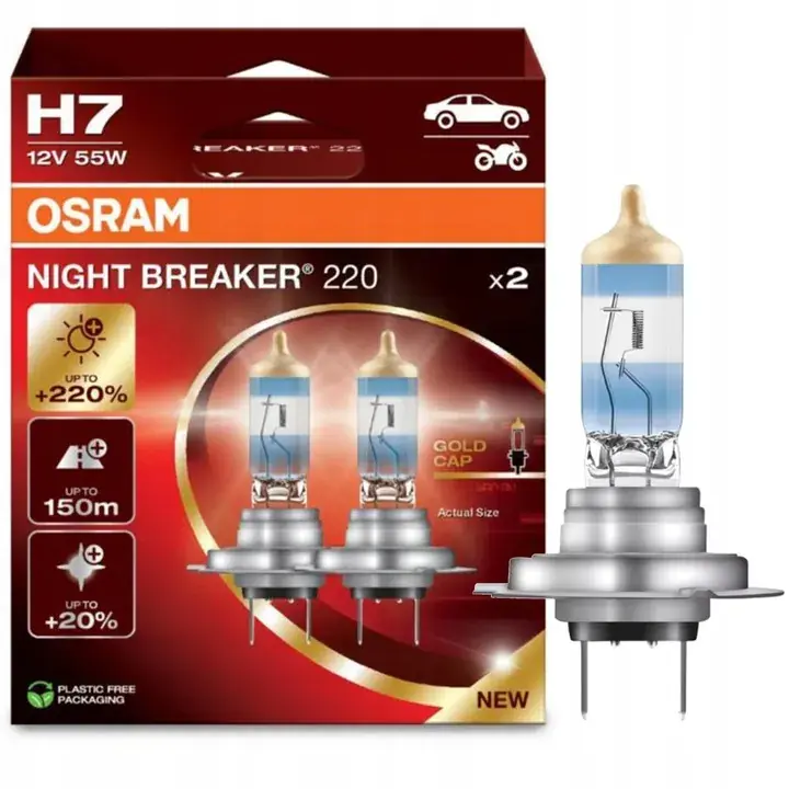 Osram Żarówki H7 Night Breaker Laser +220% NEW Zamów teraz