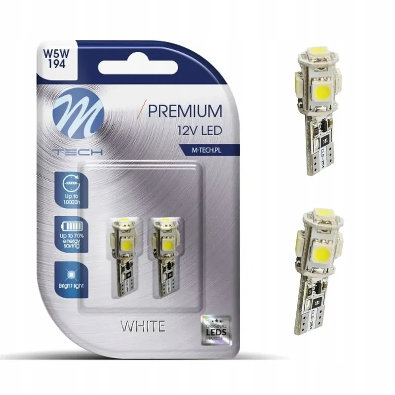 2x ŻARÓWKA LED W5W MTECH 5X SMD 5050 6000K CANBUS Zamów teraz
