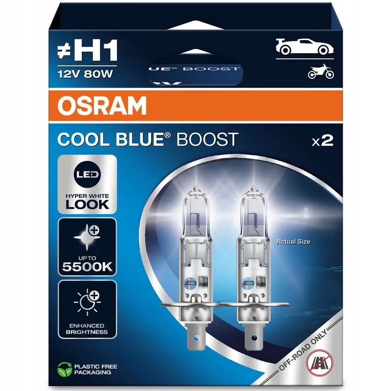 Osram H1 Cool Blue Boost Żarówka Samochodowa 5500K OFF ROAD Premium
