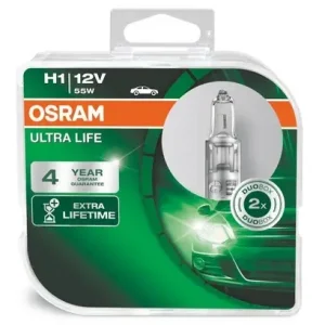 2x ŻARÓWKI HALOGEN OSRAM ULTRA LIFE H1 12V 55W DUO Ostatnia szansa