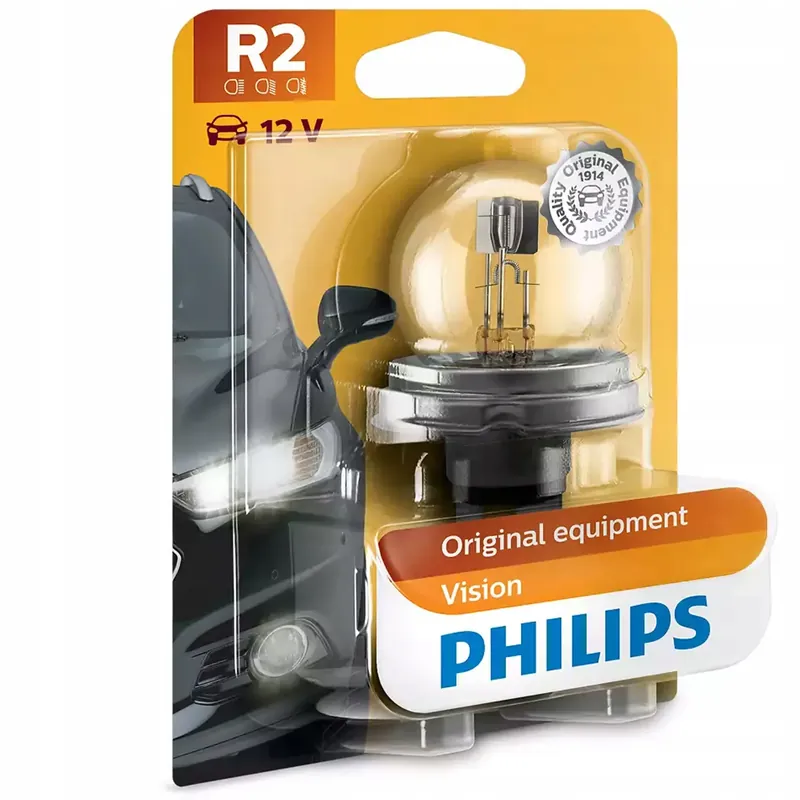 Philips Żarówka R2 Vision +30% więcej światła Ekspresowa dostawa