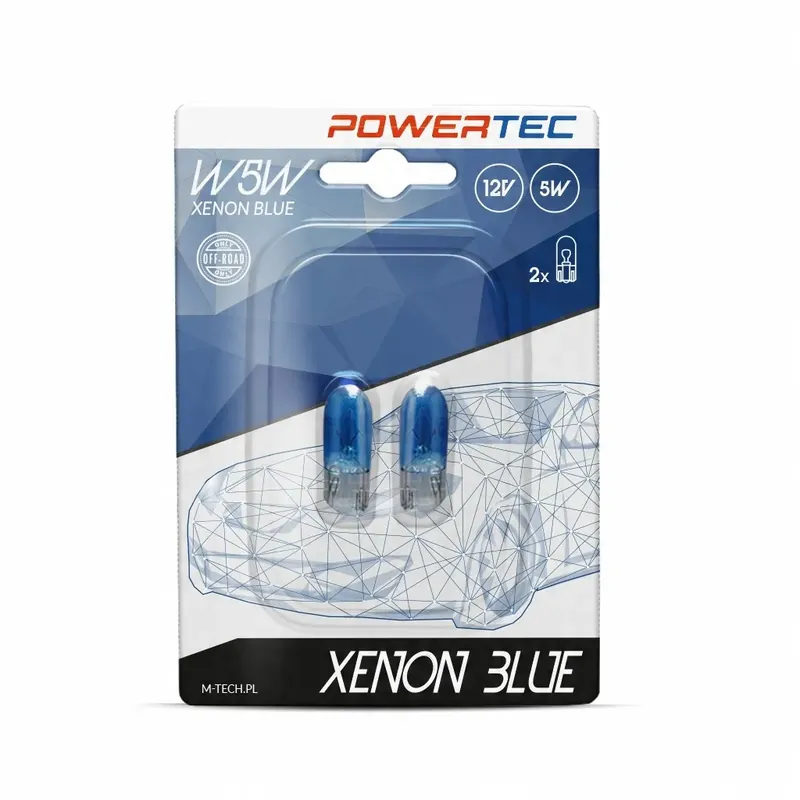 ZAROWKA CALOSZKL.12V W5W XENON BLUE/2SZT ptzxb12-02b M-Tech Zwrot pieniędzy