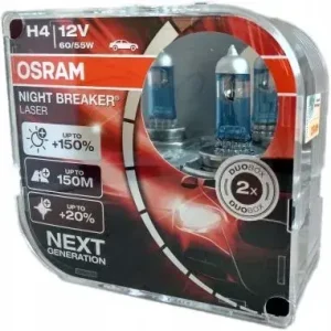 OSRAM NIGHT BREAKER LASER H4 12V 60/55W P43t +150% Premium