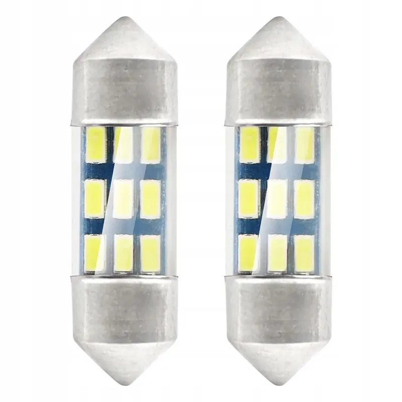 Żarówki LED STANDARD 3014 9SMD Festoon C5W C10W C3W 31mm White 12V AMIO-010 Popularny