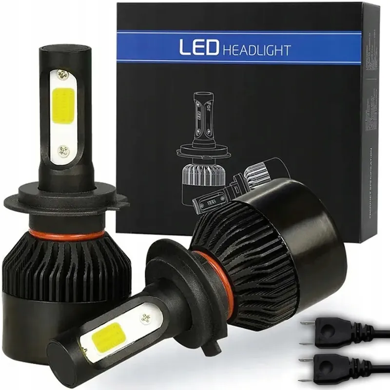 Żarówki LED H7 Mocne Komplet 18000 LM 6000K LED 1:1 80W Canbus +1000% ULTRA Szybka dostawa