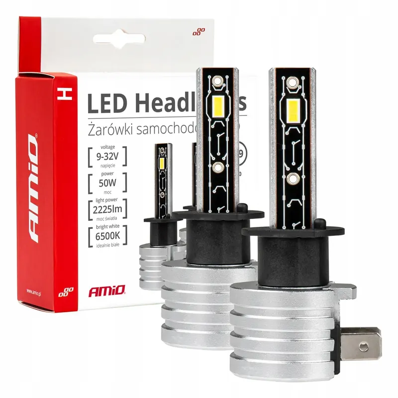 Żarówki samochodowe LED seria H-mini H1 6500K Canbus AMIO-03329 Najlepsza cena