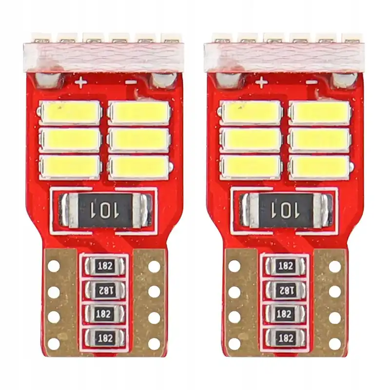 Żarówki LED CANBUS 18SMD 4014 T10e W5W White 12V AMIO-01286 Rabat