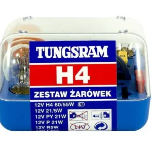 ŻARÓWKA H4 TUNGSRAM KOMPLET ZESTAW ŻARÓWEK 12V 55W Autentyczny