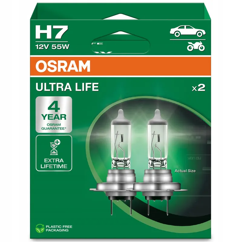 Zwrot pieniędzy OSRAM H7 ULTRA LIFE Żarówki Samochodowe z Wydłużoną Żywotnością i Gwarancją