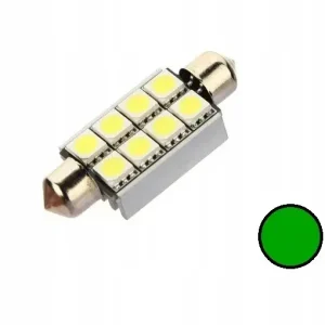 Popularny LED SV8.5 zielona 12V Canbus 42mm C3W C5W C10W