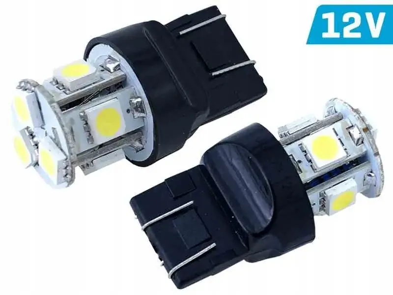 Zwrot pieniędzy Żarówka VISION W21/5W (T20q) 12V 8x 5050 SMD LED, biała, 2 szt.