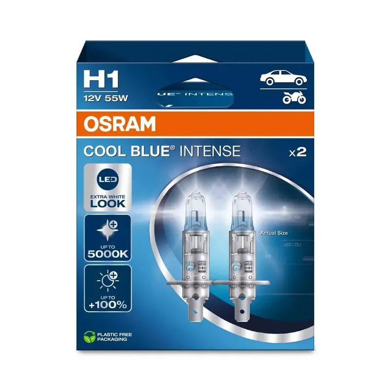 Oryginalny Żarówka samochodowa H1 Osram Cool Blue Intense ECO 5000K 55W - 2szt