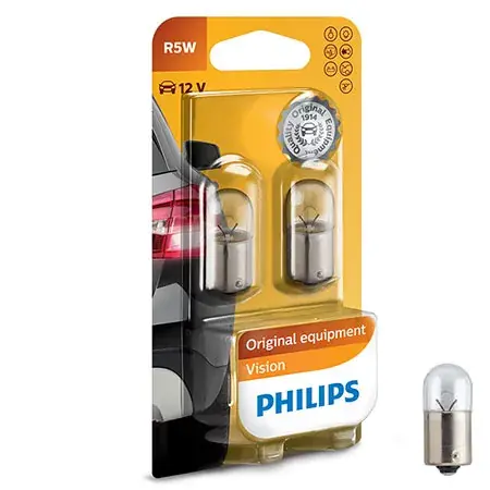 Philips Żarówki R5W Vision +30% więcej światła Premium