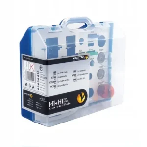 ZESTAW ŻARÓWEK BOX H1 H1 12V BEZPIECZNIKI +10 ELE 2XH1 zasobnik z żarówkami Oryginalny