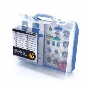 ZESTAW ŻARÓWEK BOX H7 H7 12V BEZPIECZNIKI + 19 ELE Bezpieczna płatność