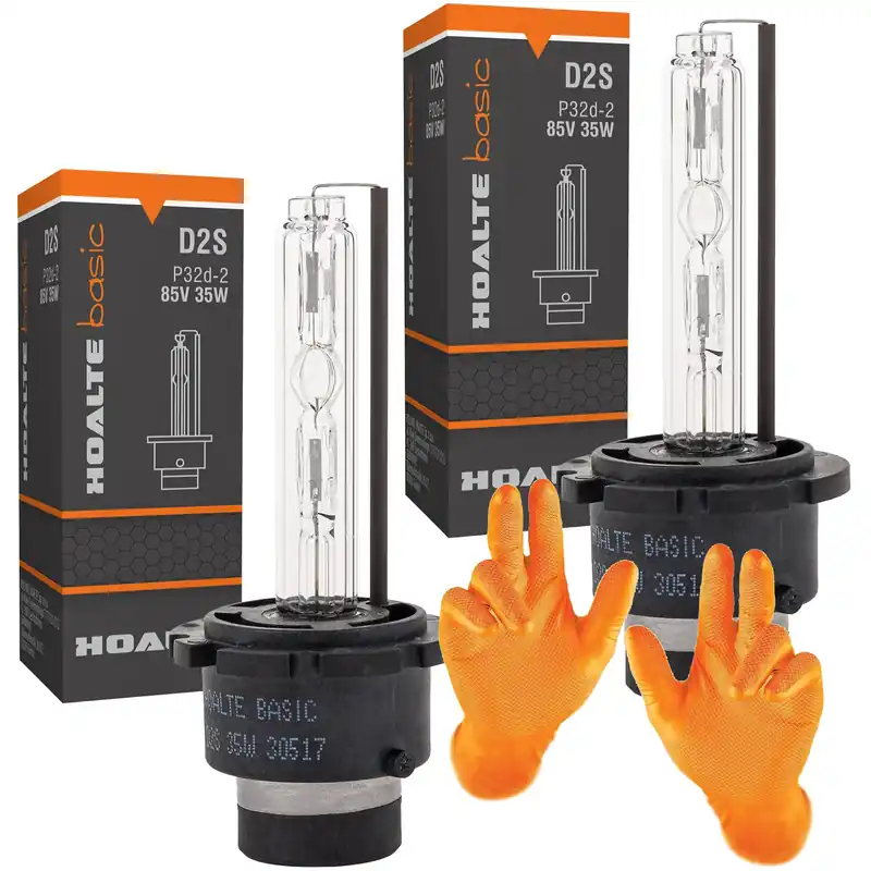 2x ŻARÓWKA ŻARNIK D2S HOALTE XENON PALNIK 6000K + RĘKAWICE NITRYLOWE 10/XL Ekspresowa dostawa