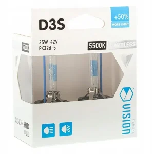 ŻARNIK D3S 5500K +50% LIMITLESS WHITE 2 SZT. Wysoka jakość