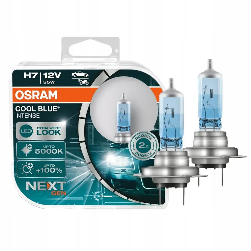 2x H7 OSRAM ZARÓWKI 5000K COOL BLUE INTENSE NEXT GEN DUO BOX Rabat