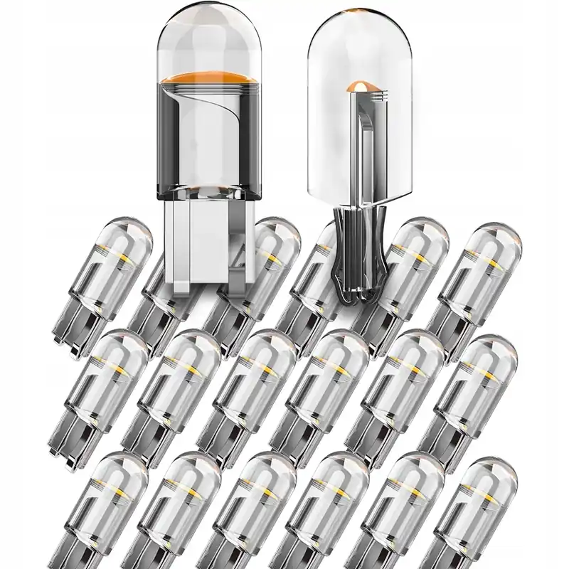 20X ŻARÓWKA LED W5W KRYSTALICZNA LEDOWA T10 SPHERE COB 360' WHITE ŻARÓWKI Rabat