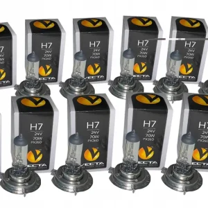 10 X ŻARÓWKA H7 24V 70W VECTA Wysoka jakość