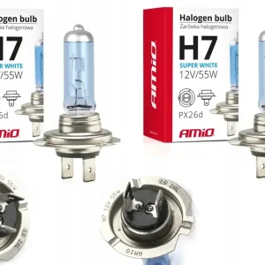 2X Żarówka H7 55W 12V SUPER WHITE (E4) Filtr UV Oferta limitowana