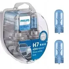 PHILIPS WHITE VISION ULTRA +60% H7 DUO + 2X W5W Premium