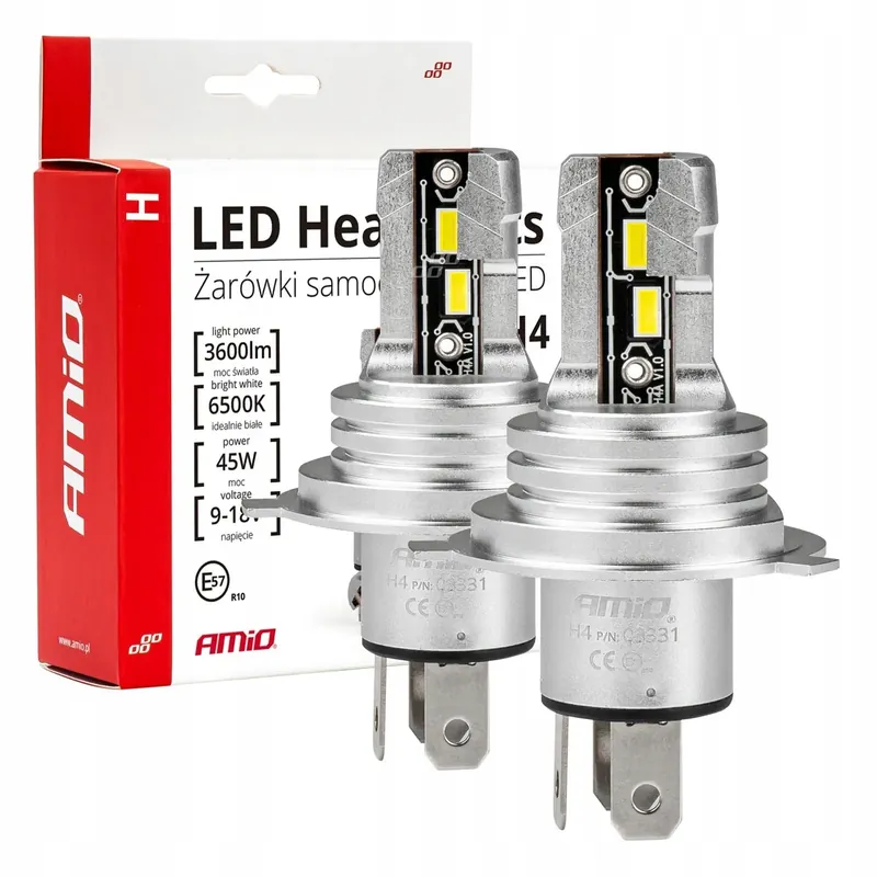 Żarówki samochodowe LED H-mini H4 AMIO-03331 Niska cena