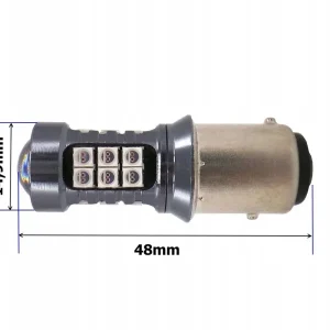 żarówka LED P21/5W BAY15D 12V CANBUS czerwona Wyprzedaż