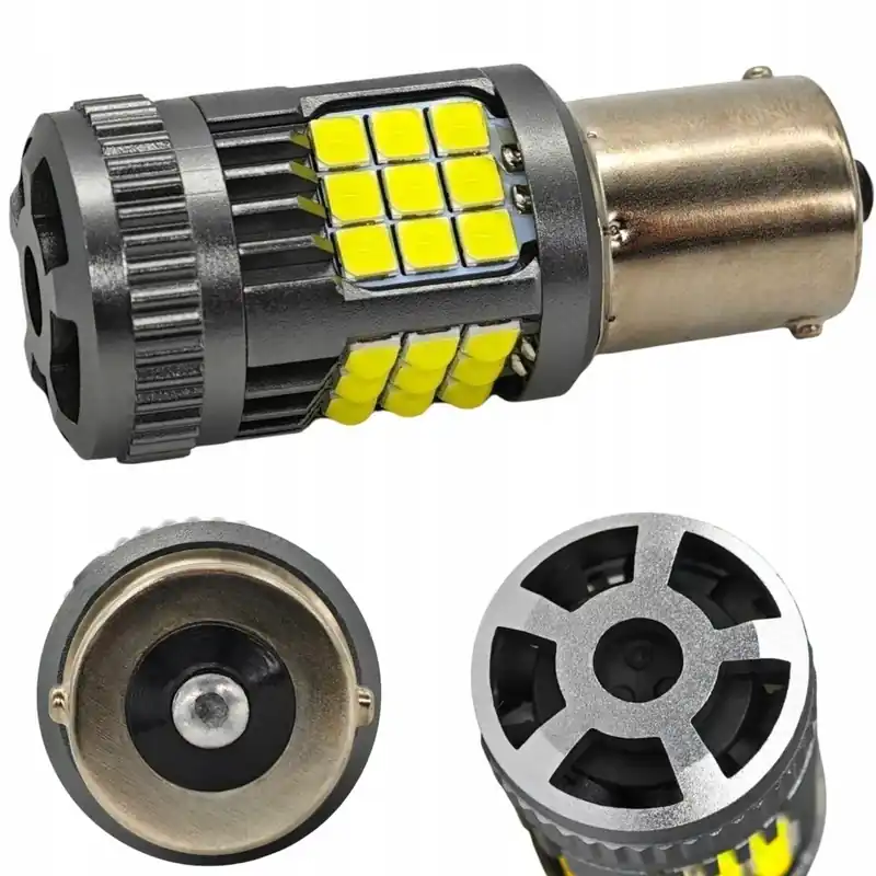 Ostatnia szansa LED P21W żarówka BA15S 12V-24V bez błędu 2600lm biała mocne światło