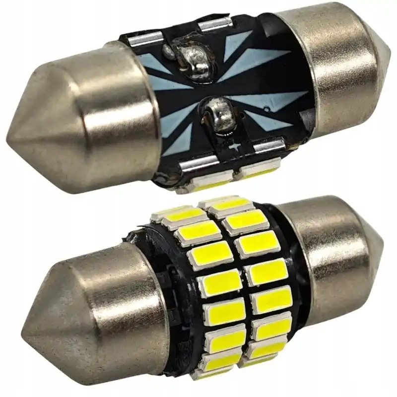 Zwrot pieniędzy żarówka C3W LED SV8.5 12V CANBUS 28mm 250lm mocna biała