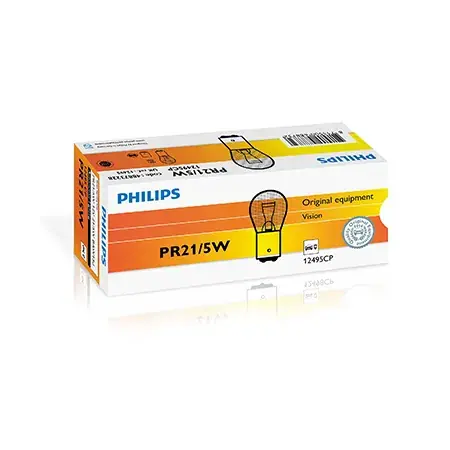 PHILIPS ŻARÓWKA PR21/5W 12V/21/5W BAW15D CZERWONA (ZASTOSOWANIE, FORD, OPE Zwrot pieniędzy