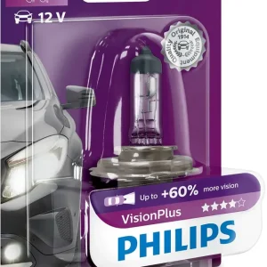 ŻARÓWKA BLISTER 1SZT H4 12V 60/55W P43T-38 VISIONPLUS PLUS 60% PHILIPS Najlepsza cena