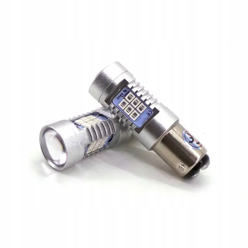 Nowość żarówka LED P21/5W BAY15D 12V CANBUS czerwona moc