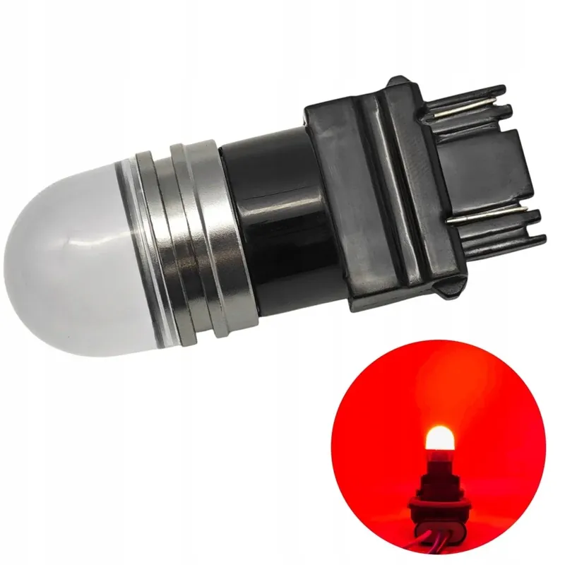 Wyprzedaż P27/7W żarówka LED 3157 12V 900lm CANBUS czerwona