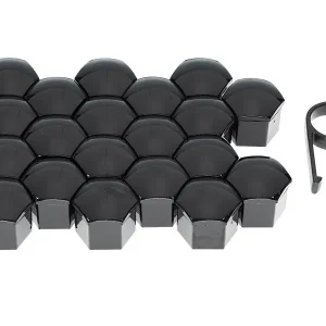 Bezpieczna płatność Nakładki na śruby 21 mm, czarne, 20 szt.