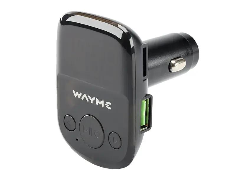 WAYME Transmiter FM 12/24V z USB QC3.0 + Auto-ID, woltomierzem i HandsFree Rabat