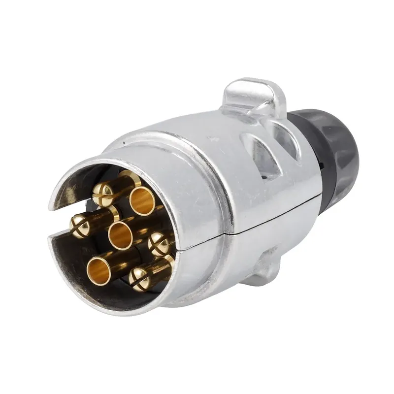 Wtyczka do gniazda przyczepy 7 PIN, aluminiowa, luz Bezpieczna płatność