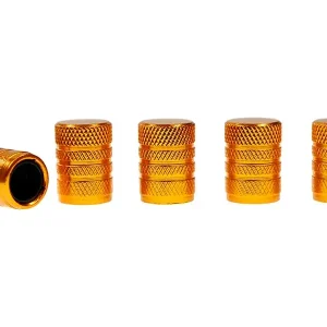 Tani Nakrętki na wentyle, aluminiowe z gwintowanym wkładem z tworzywa, 5 szt., z