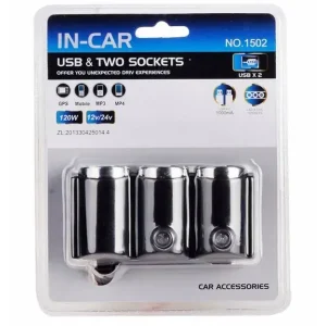Rozdzielacz gniazda zapalniczki In-Car 120 W Autentyczny