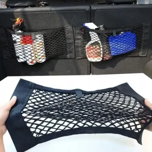 SIATKI DO BAGAŻNIKA SAMOCHODOWEGO NA RZEP KIESZEŃ XXL MOCNE ZESTAW 4 SZT Wyprzedaż